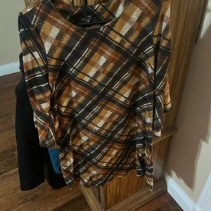 Brown and black plaid shirt